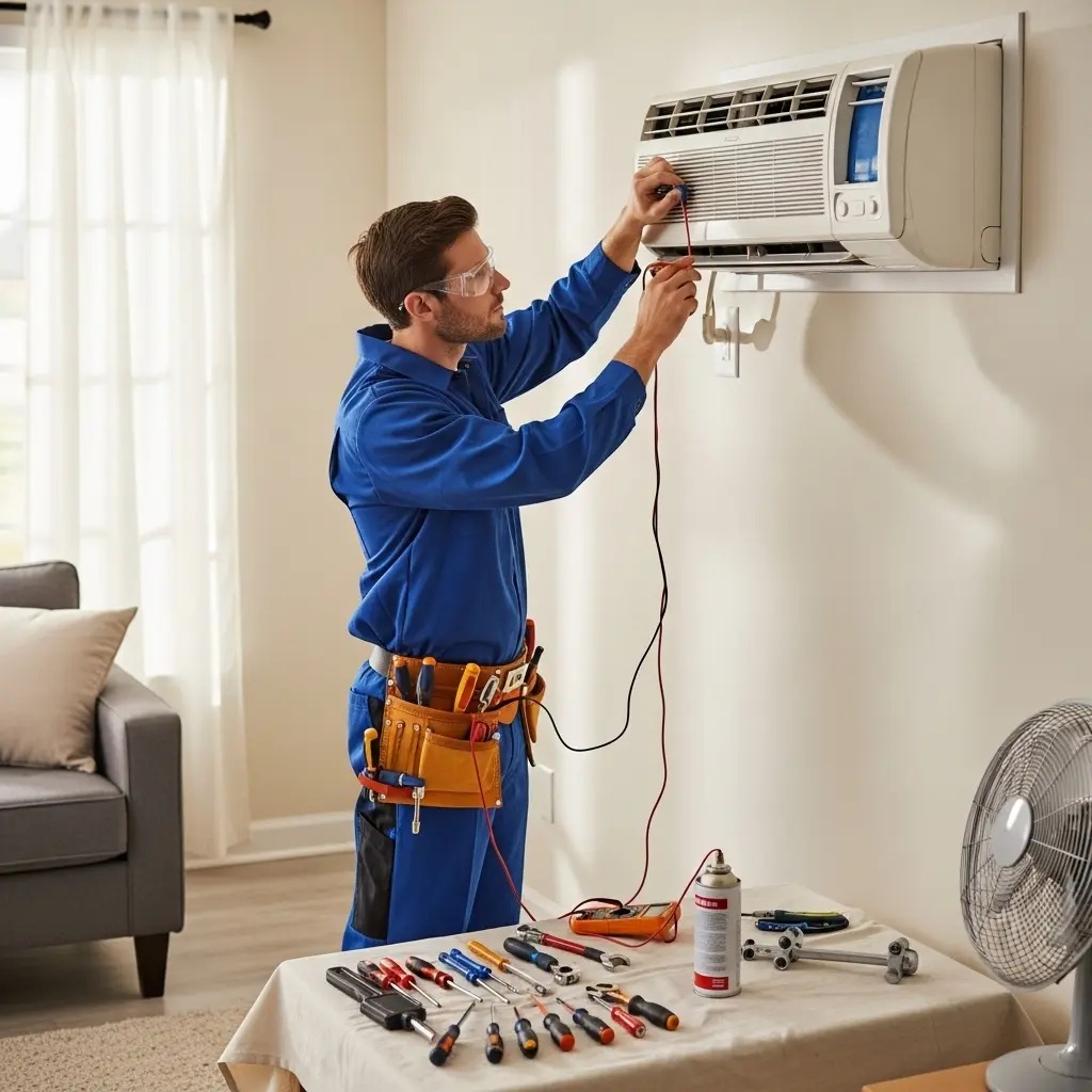 Bayraklı Arçelik Arçelik klima gaz dolumu ve bakım – Enerji verimliliği artırıldı. - Teknik servis örneği
